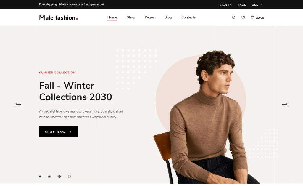 تجربه کاربری (UX) در سایت پوشاک