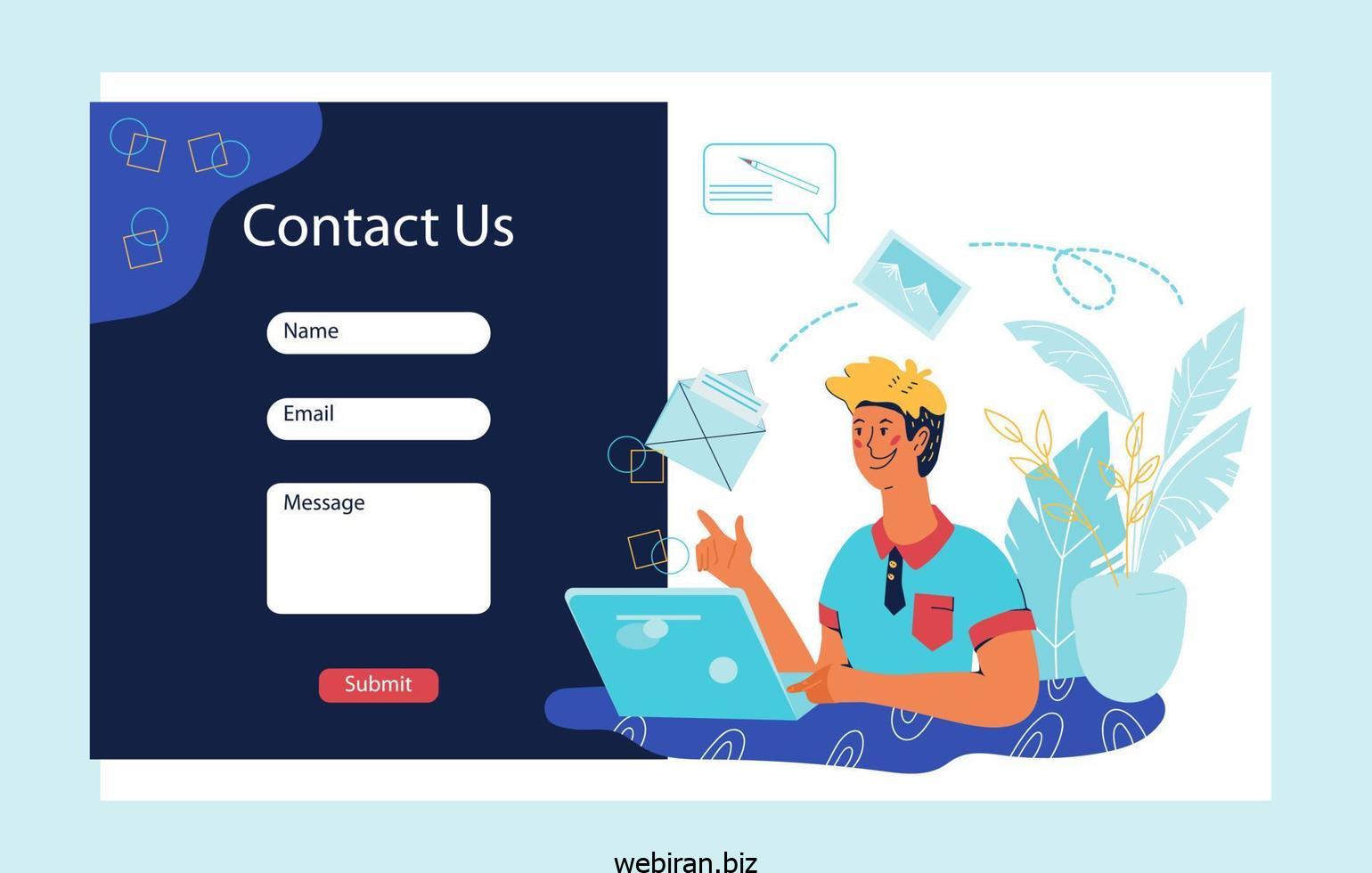 فرم تماس زیبا